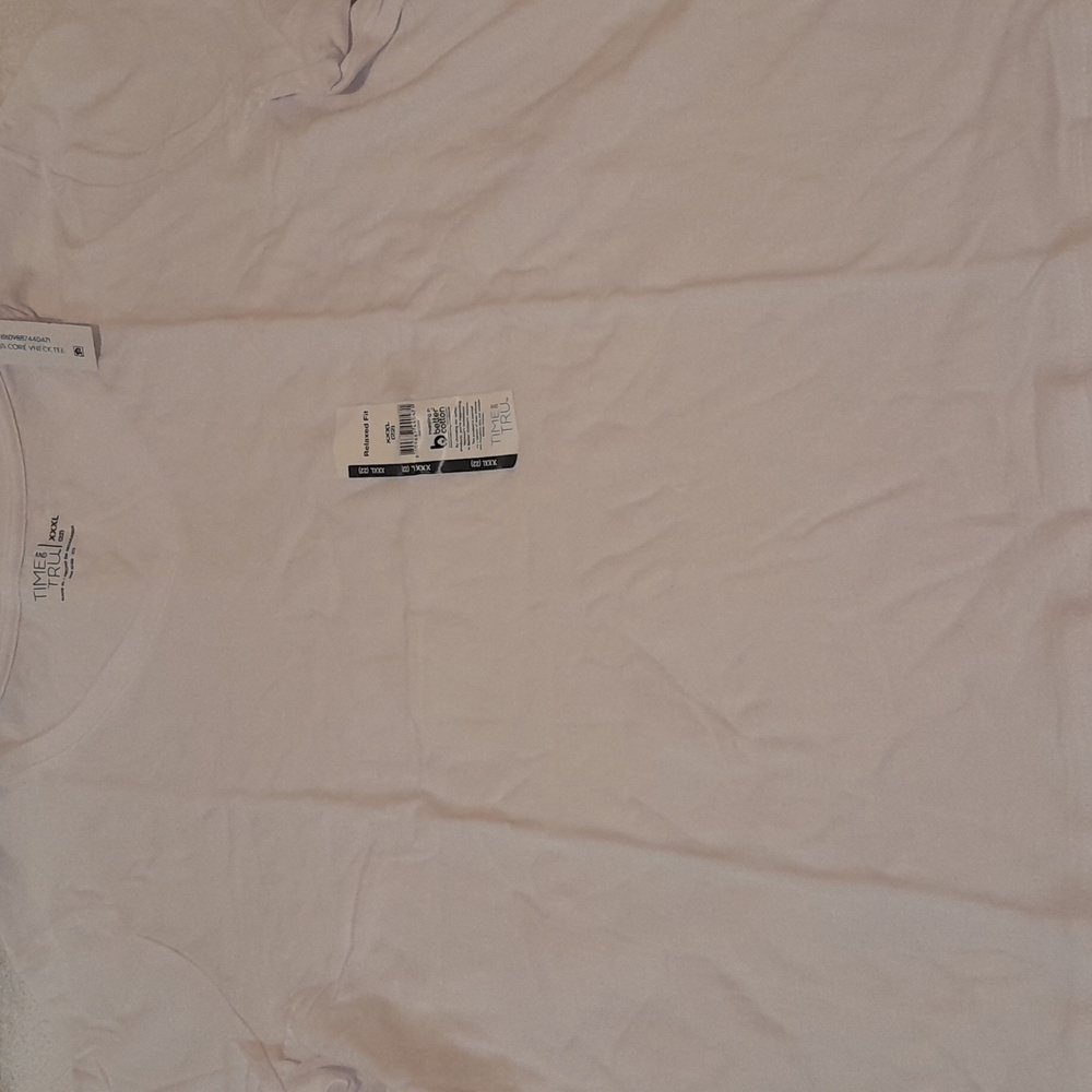 Time and Tru White Short Sleeve Tee